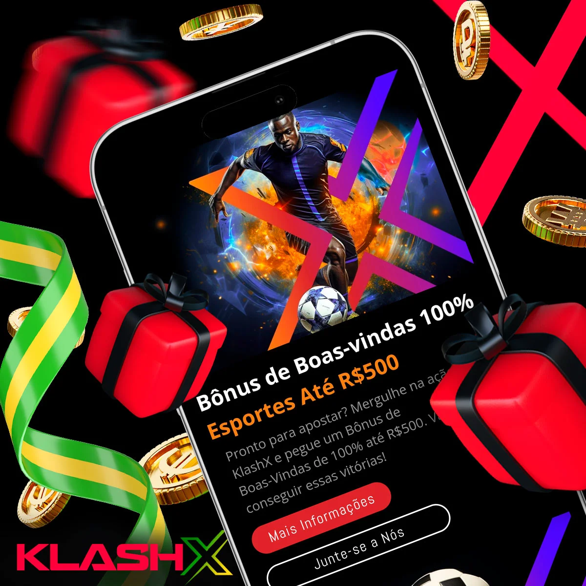 Como faço para obter um bônus esportivo de 100% da KlashX?
