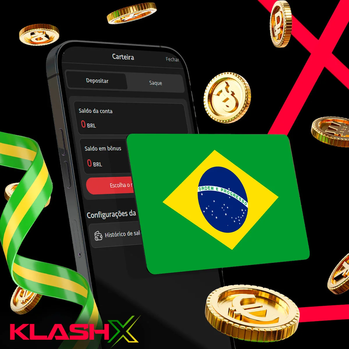 Instruções de depósito do Klash-X