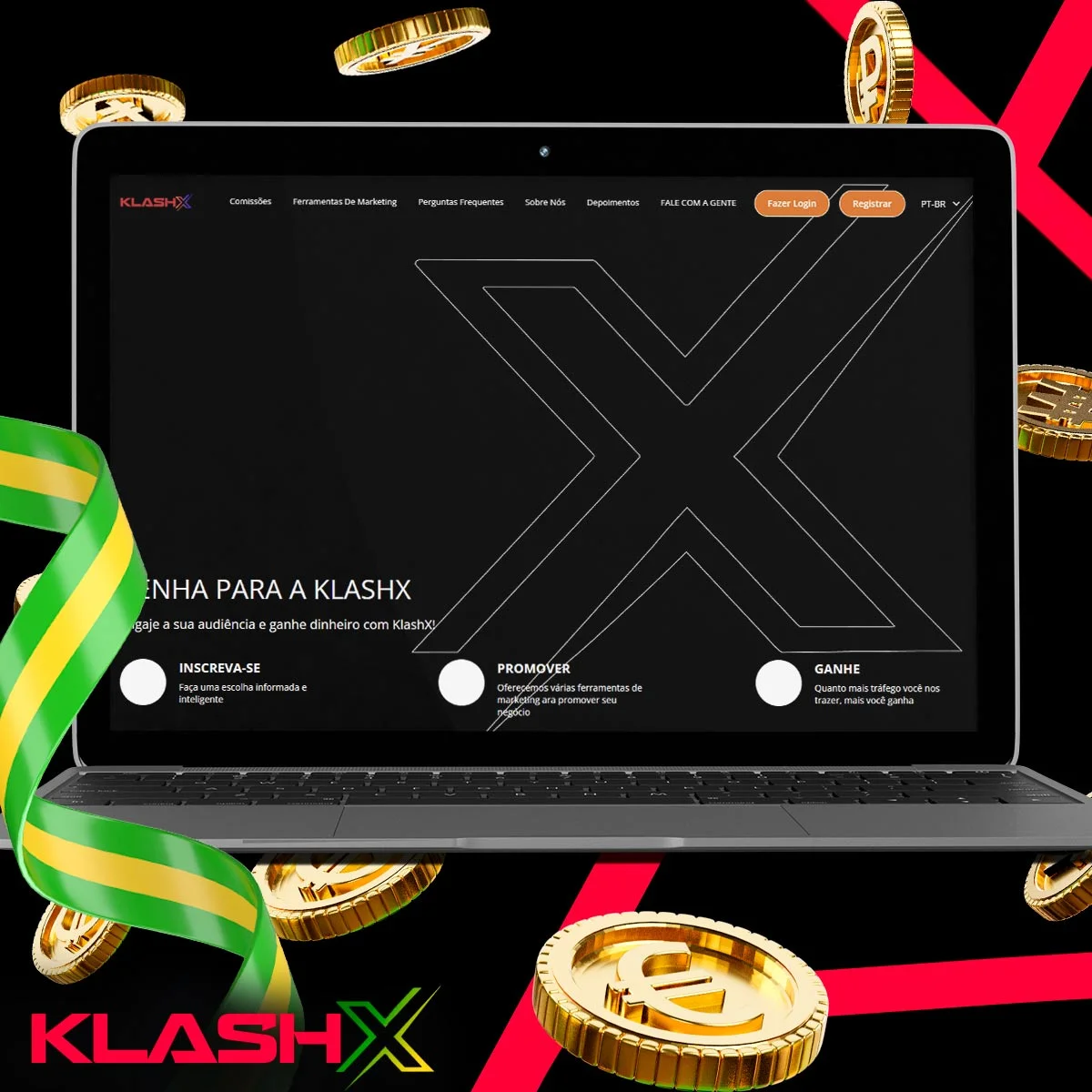 Benefícios do programa de afiliados Klash-X