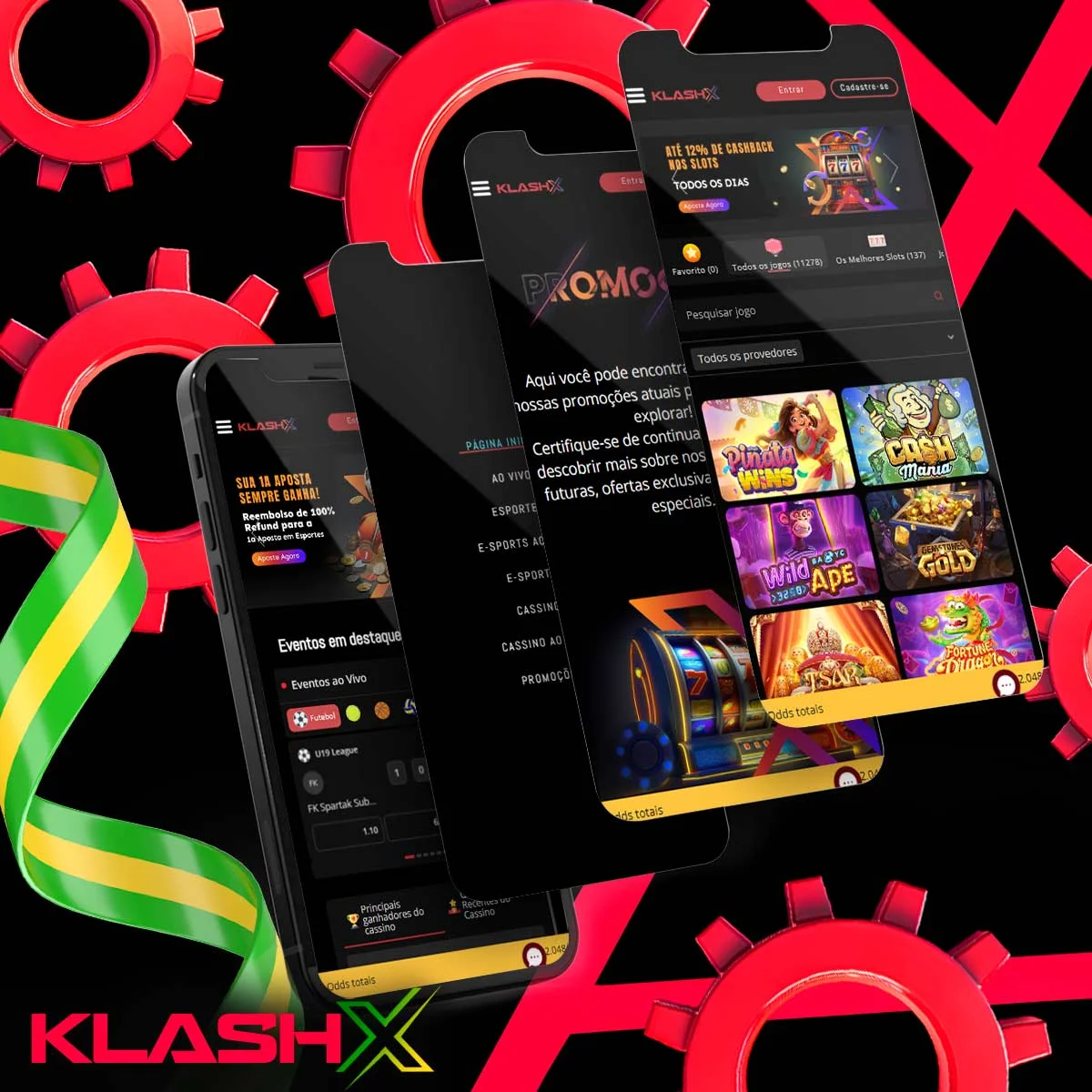 Quais recursos o Klash-X oferece para um aplicativo móvel?
